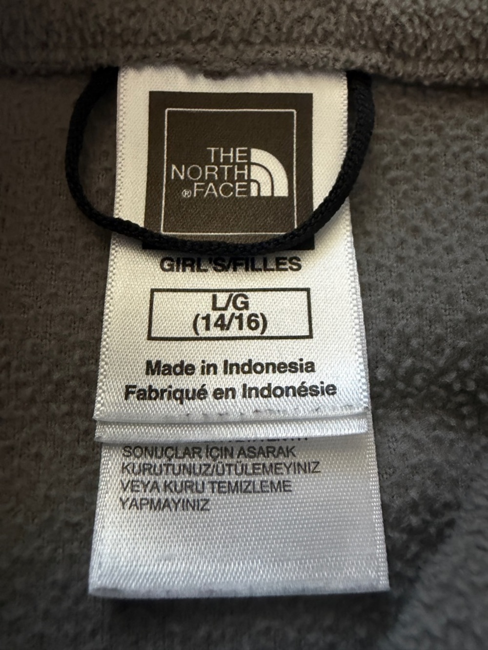 The North Face Gray Fleece Jacket with Pink Trim - Picture 2 of 6